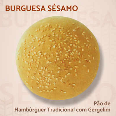 Burguesa Sésamo | Pão de Hamburguer Tradicional com Gergelim